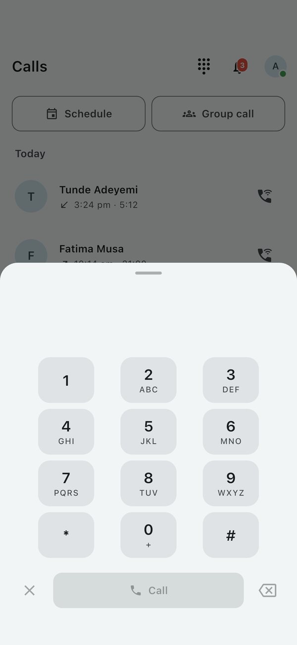 The dialpad